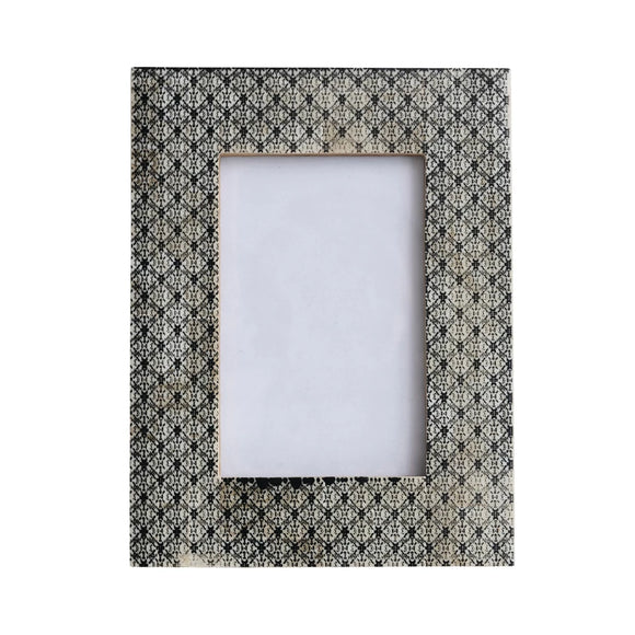 Charcoal Patterned Photo Frame