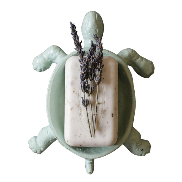 Aqua Cast Iron Turtle-Shaped Soap Dish