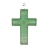 Recycled Glass Hanging Cross