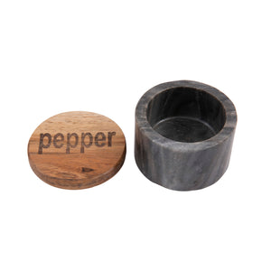 Marble Salt/Pepper Cellar w/ Lid