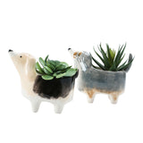 Ceramic Dog-Shaped Planter