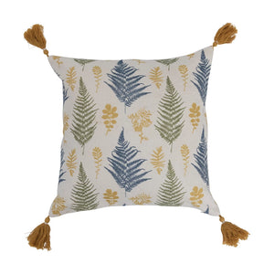 Botanical Print Pillow w/ Tassels