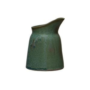 Green Stoneware Pitcher