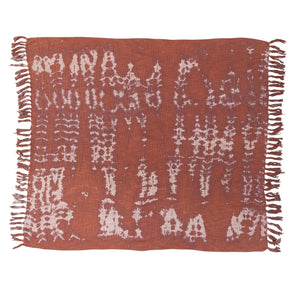 Rust Tie-Dyed Trow w/ Fringe