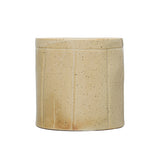 Beige Debossed Stoneware Crock