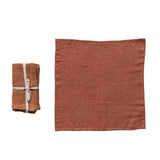 Stonewashed Rust Linen Napkin Set