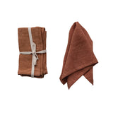 Stonewashed Rust Linen Napkin Set