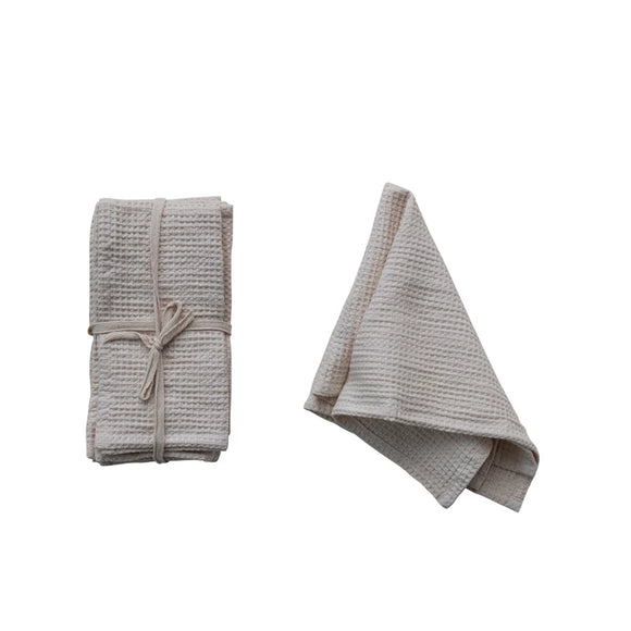 Square Linen Waffle Napkin Set