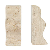 Travertine Wave Bookend Set