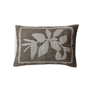 Indoor/Outdoor Appliquéd Botanical Pillow