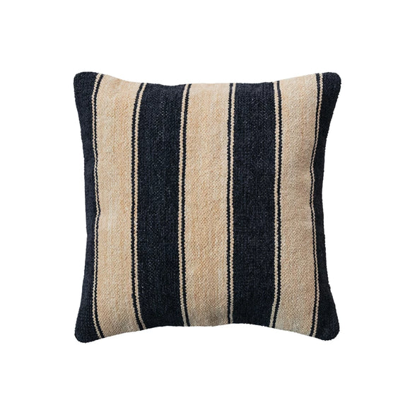 Square Striped Chenille Pillow