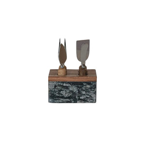 Stainless Steel Cheese Servers w/ Stand