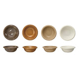 Vintage-Inspired Stoneware Bowl w/ Rim