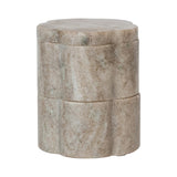 Stackable Scalloped Marble Pinch Pot Set