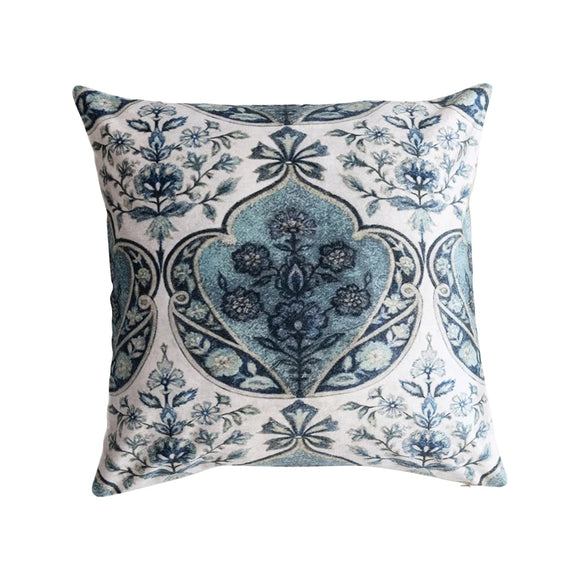 Blue Velvet Printed Pillow
