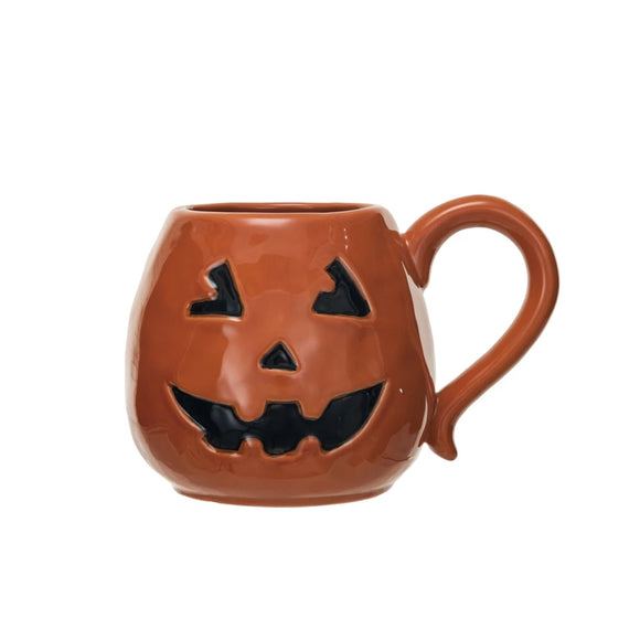 Stoneware Jack-O-Lantern Mug