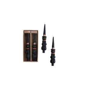 Unscented Cat & Witch-Shaped Taper Candle Set
