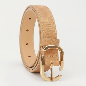 Polished Toasted Pleather Belt