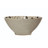 Black & White Stoneware Bowl w/ Tree Pattern