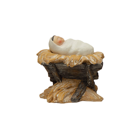 Baby Jesus in Manger Figurine