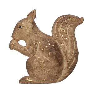 Decorative Squirrel w/ Gold Brushing