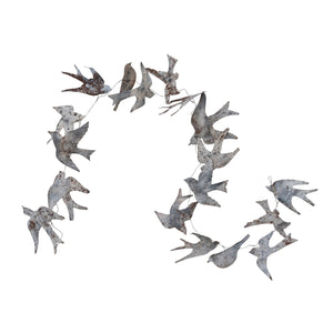 Distressed Metal Bird Garland