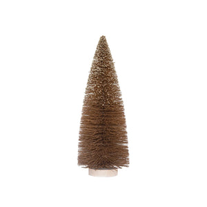Large Brown Glitter Bottle Brush Tree