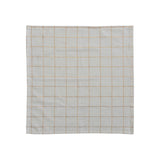 Cream w/ Metallic Grid Pattern Napkin Set