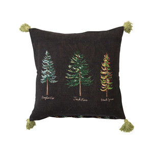 Square Two-Sided Evergreens Printed Lumbar Pillow