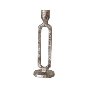 Large Oxidized Silver Taper Holder