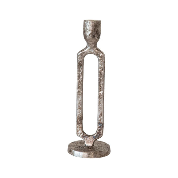 Small Oxidized Silver Taper Holder