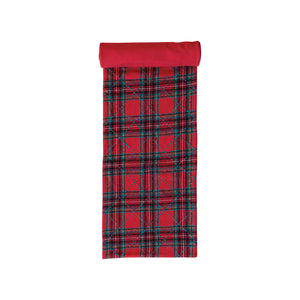 Red & Green Brushed Flannel Table Runner