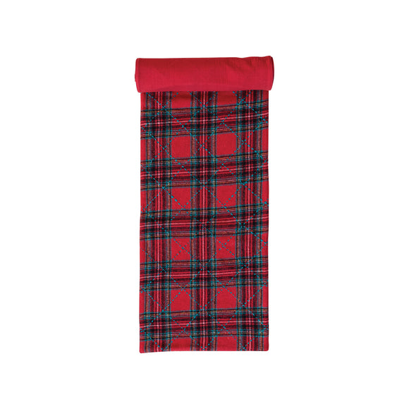 Red & Green Brushed Flannel Table Runner