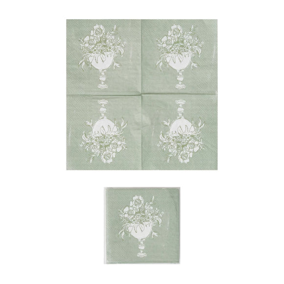 Flowers Vases Paper Cocktail Napkin Set