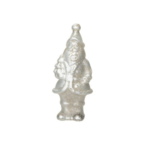 White Mercury Glass Santa