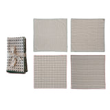 Multi-Pattern Napkin Set w/ Stitched Edges