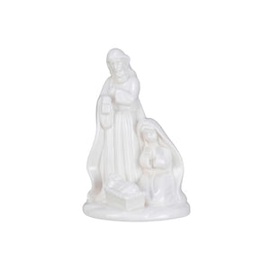 White Stoneware Holy Family Figurine