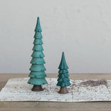 Mini Green Carved Wood Tree