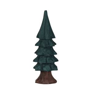 Mini Green Carved Wood Tree