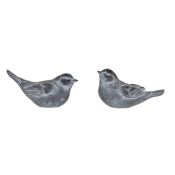 Grey Decorative Bird Figurine