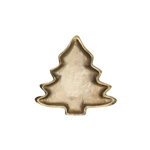 Gold Aluminum Tree-Shaped Dish