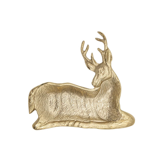 Gold Aluminum Deer-Shaped Dish