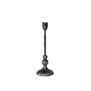 Small Enameled Gunmetal Taper Holder