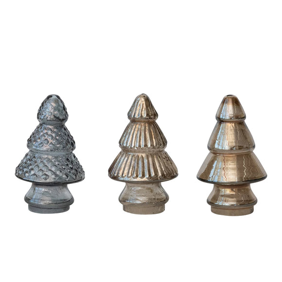 Silver/Gold Embossed Glass Tree