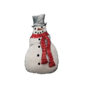 Snowman-Shaped & Printed Pillow