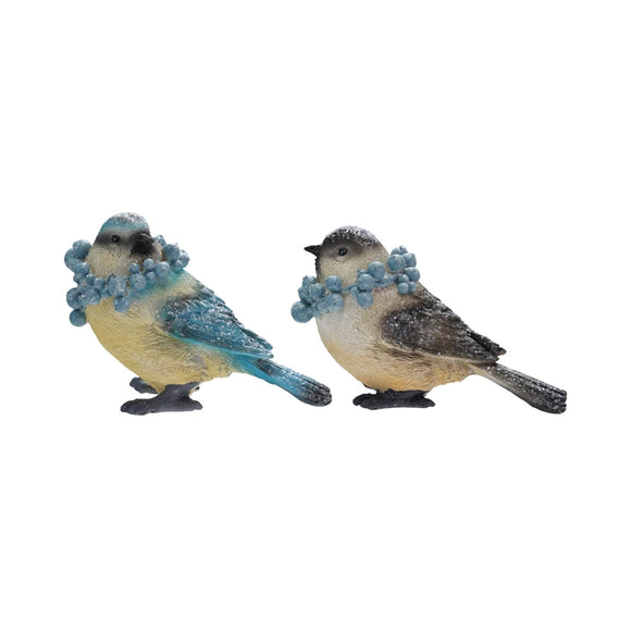 Decorative Bird w/ Berry Wreath