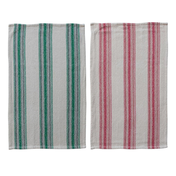 Green/Red Flour Sack Tea Towel