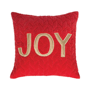 Red & Gold Quilted JOY Pillow