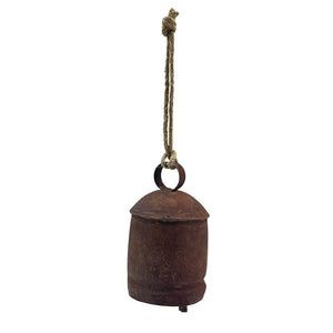 Medium Rusted Metal Bell Ornament w/ Jute