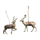 Embossed Metal Deer Milagro Ornament